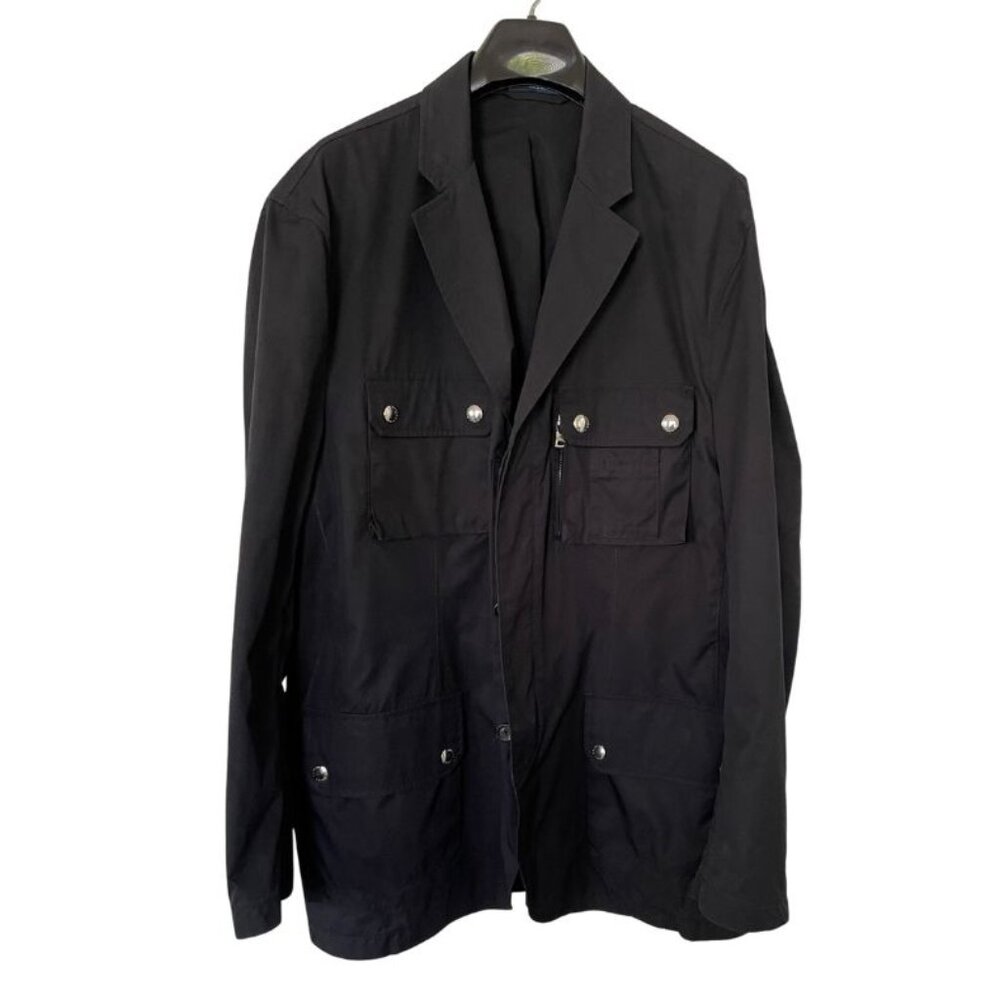 Polo by Ralph Lauren Men's Utility Chore Jacket Sz XXL Black Rain Windbreaker